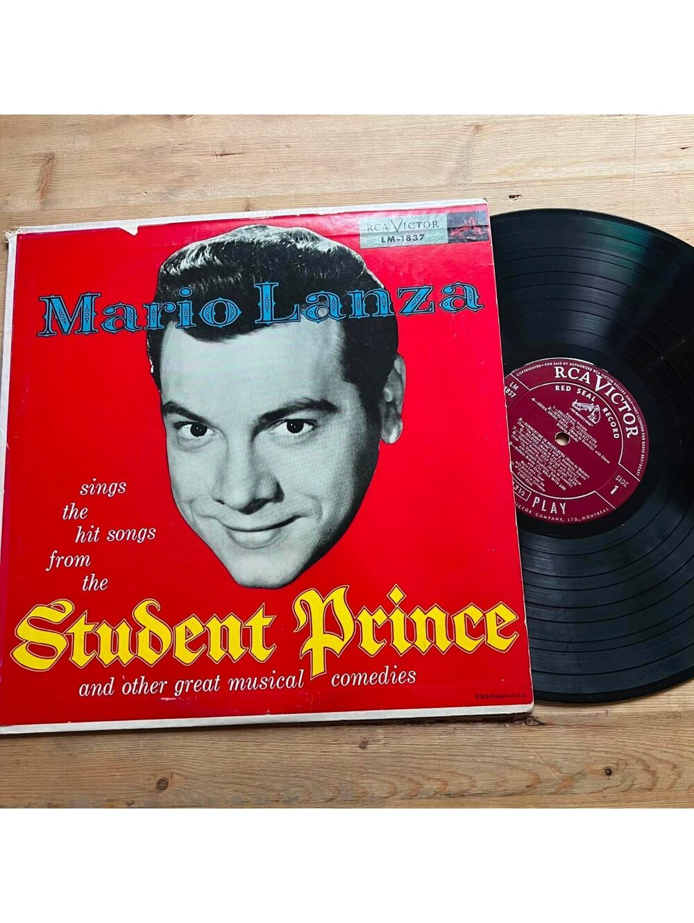 Mario Lanza - Sings the Hits from the Student Prince 33rpm VG+ VR15
